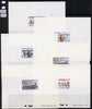 Mali 1966 River Fishing set of 6 imperf epreuve deluxe proof sheets in issued colours, as SG 125-30