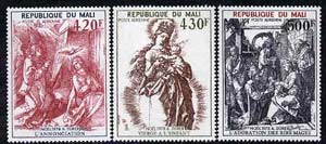 Mali 1978 Christmas (Works by Durer) perf set of 3 unmounted mint SG 668-70