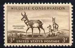United States 1956 Wild Life Conservation 3c Antelope unmounted mint, SG 1080