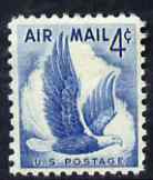 United States 1954 American Bald Eagle 4c blue unmounted mint, SG A1066