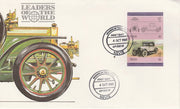 Nevis 1985 $2 Pontiac 2-door (1926) imperf se-tenant pair on illustrated cover with first day cancel (as SG 336a) very few imperfs are known on cover