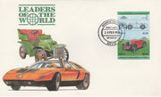 Nevis 1985 $2.50 MG Midget (1930) imperf se-tenant pair on illustrated cover with first day cancel (as SG 261a) very few imperfs are known on cover