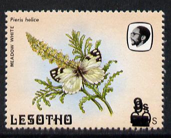 Lesotho 1986-88 Butterflies 9s on 60s Meadow White unmounted mint with surcharge doubled, SG 723a
