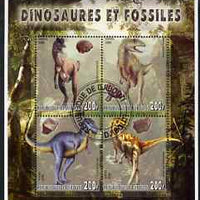 Djibouti 2006 Dinosaurs & Fossils #3 perf sheetlet containing set of 4 fine cto used