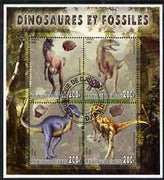 Djibouti 2006 Dinosaurs & Fossils #3 perf sheetlet containing set of 4 fine cto used