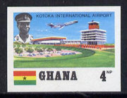 Ghana 1970 Kotoka Airport 4np (VC-10) imperf proof on unwatermark gummed paper ex De La Rue archives unmounted mint, as SG 564*