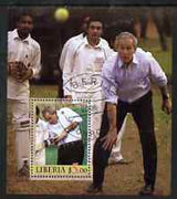 Liberia 2006 President Bush Playing Cricket perf m/sheet fine cto used