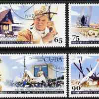 Cuba 2006 Pope John Paul II perf set of 4 fine cto used SG 4925-28