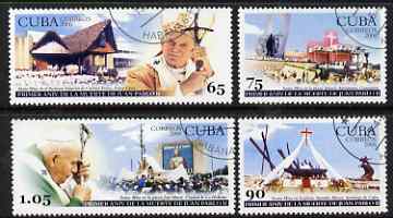 Cuba 2006 Pope John Paul II perf set of 4 fine cto used SG 4925-28