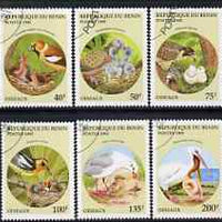 Benin 1995 Birds & Their Young complete set of 6, SG 1321-26, Mi 685-90 cto used