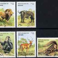 Benin 1995 Mammals complete set of 5, SG 1315-19, Mi 691-95 cto used