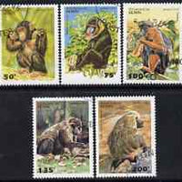 Benin 1995 Primates complete set of 5, SG 1292-96, Mi 638-42 cto used