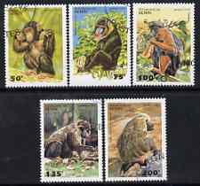 Benin 1995 Primates complete set of 5, SG 1292-96, Mi 638-42 cto used