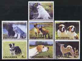 Chuvashia Republic 2001 Dogs #2 perf set of 7 values complete unmounted mint