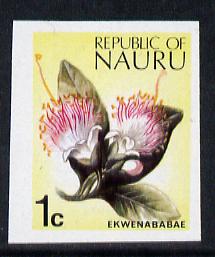 Nauru 1973 Plant (Ekwenababae) 1c definitive (SG 99) unmounted mint IMPERF single