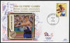 United States 1996 Atlanta Olympics 32c Decathlon on illustrated Benham silk cover (British Olympic Association showing Steve Backley) with special Atlanta cancel, SG 3184