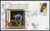 United States 1996 Atlanta Olympics 32c Men's Cycling on illustrated Benham silk cover (British Olympic Association showing Chris Boardman) with special Cycling cancel, SG 3188