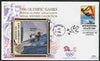 United States 1996 Atlanta Olympics 32c Sailboarding on illustrated Benham silk cover (British Olympic Association showing John Merricks & Ian Walker) with special Atlanta cancel