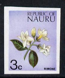 Nauru 1973 Plant (Rimone) 3c definitive (SG 101) unmounted mint IMPERF single