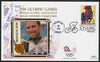 United States 1996 Atlanta Olympics 32c Show Jumping on illustrated Benham silk cover (British Olympic Association showing Max Sciandri) with special Cycling cancel, SG 3202