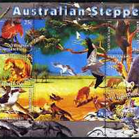 Kyrgyzstan 2004 Fauna of the World - Australian Steppes perf sheetlet containing 6 values unmounted mint