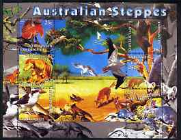 Kyrgyzstan 2004 Fauna of the World - Australian Steppes perf sheetlet containing 6 values unmounted mint
