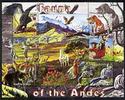 Kyrgyzstan 2004 Fauna of the World - Andes perf sheetlet containing 6 values unmounted mint