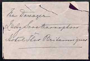 Great Britain 1907 Letter from PRINCESS CHRISTIAN to the Lady Southampton inviting her to luncheon with Madame d'Erlanger and some friends, complete with envelope which has been roughly opened. (Lady Ismay Southampton was Lady-in-……Details Below