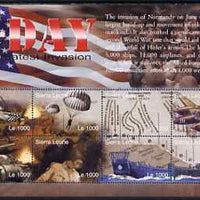 Sierra Leone 2004 60th Anniversary of D-day Landings perf m/sheet #2 containing 8 x 1000L values unmounted mint, SG MS 4267b