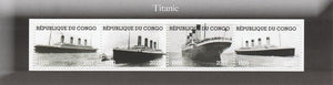 Congo 2017 The Titanic perf sheetlet containing 4 values unmounted mint. Note this item is privately produced and is offered purely on its thematic appeal