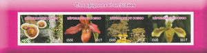Congo 2017 Fungi & Orchids imperf sheetlet containing 4 values unmounted mint. Note this item is privately produced and is offered purely on its thematic appeal