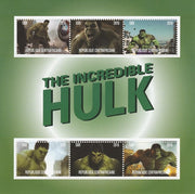 Central African Republic 2016 The Incredible Hulk perf sheetlet containing 6 values unmounted mint. Note this item is privately produced and is offered purely on its thematic appeal
