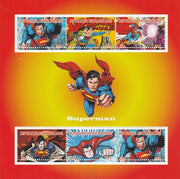 Central African Republic 2015 Superman perf sheetlet containing 6 values unmounted mint. Note this item is privately produced and is offered purely on its thematic appeal