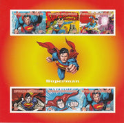 Central African Republic 2015 Superman imperf sheetlet containing 6 values unmounted mint. Note this item is privately produced and is offered purely on its thematic appeal