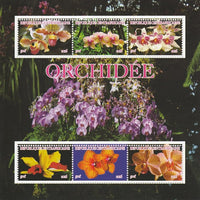 Central African Republic 2016 Orchids perf sheetlet containing 6 values unmounted mint. Note this item is privately produced and is offered purely on its thematic appeal