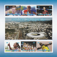 Central African Republic 2016 Rio Olympics perf sheetlet containing 6 values unmounted mint. Note this item is privately produced and is offered purely on its thematic appeal