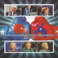 Chad 2016 US Presidential Elections perf sheetlet containing 6 values unmounted mint. Note this item is privately produced and is offered purely on its thematic appeal. .