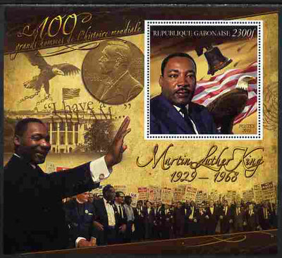 Gabon 2010-12 Greatest Personalities in World History - Martin Luther King large perf s/sheet unmounted mint