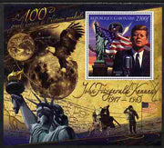 Gabon 2010-12 Greatest Personalities in World History - John F Kennedy large perf s/sheet unmounted mint