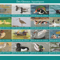 Congo 2017 Water Birds perf sheetlet containing 16 values unmounted mint. Note this item is privately produced and is offered purely on its thematic appeal