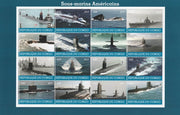 Congo 2017 Submarines of America perf sheetlet containing 16 values unmounted mint. Note this item is privately produced and is offered purely on its thematic appeal
