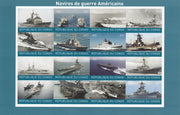 Congo 2017 Battle Ships of America imperf sheetlet containing 16 values unmounted mintNote this item is privately produced and is offered purely on its thematic appeal, it has no postal validity