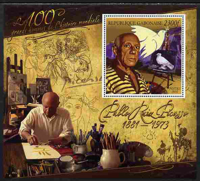 Gabon 2010-12 Greatest Personalities in World History - Pablo Picasso large perf s/sheet unmounted mint