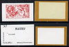 Nauru 1976 Stamp Anniversary 50c (SG 150) set of 4 unmounted mint IMPERF progressive proofs on gummed paper