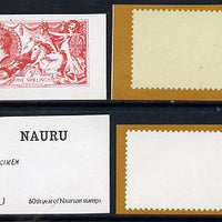Nauru 1976 Stamp Anniversary 50c (SG 150) set of 4 unmounted mint IMPERF progressive proofs on gummed paper
