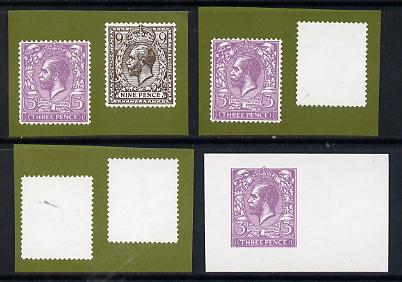 Nauru 1976 Stamp Anniversary 10c (SG 147) set of 4 unmounted mint IMPERF progressive proofs on gummed paper