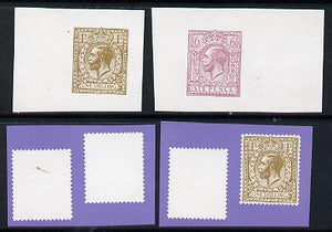Nauru 1976 Stamp Anniversary 15c (SG 148) set of 4 unmounted mint IMPERF progressive proofs on gummed paper