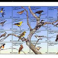 Georgia 1996 Birds #1 perf sheetlet containing 16 values unmounted mint, SG 148-63