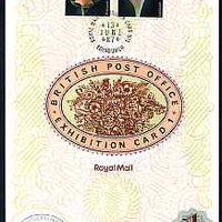 Great Britain 1987 Flower Photographs, the 31p & 34p values on Royal Mail Exhibition Card No.1 cancelled 13 June in Edinburgh plus special CAPEX cancellation with French text.