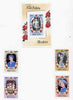 Bhutan 1985 Queen Mother's 85th Birthday set of 4 imperf essays plus m/sheet mounted in Folder entitled 'Your Proofs from the House of Questa', without endorsements as this,set was never issued, ex Government archives and possibly unique